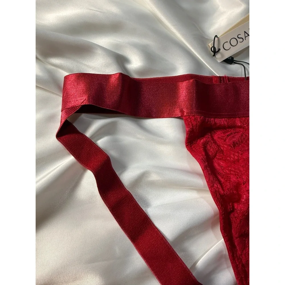 Cosabella Red Lace Men's Jockstrap‎ Luxury Sexy Statement Underwear Size S